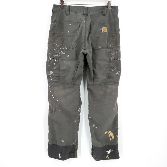 Carhartt Distressed Painted Cargo Carpenter Pants - Picture 6 of 11